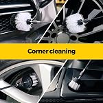 Holikme 4Pack Drill Brush Power Scrubber Cleaning Brush Extended Long Attachment Set All Purpose Drill Scrub Brushes Kit for Grout, Floor, Tub, Shower, Tile, Bathroom and Kitchen Surface White
