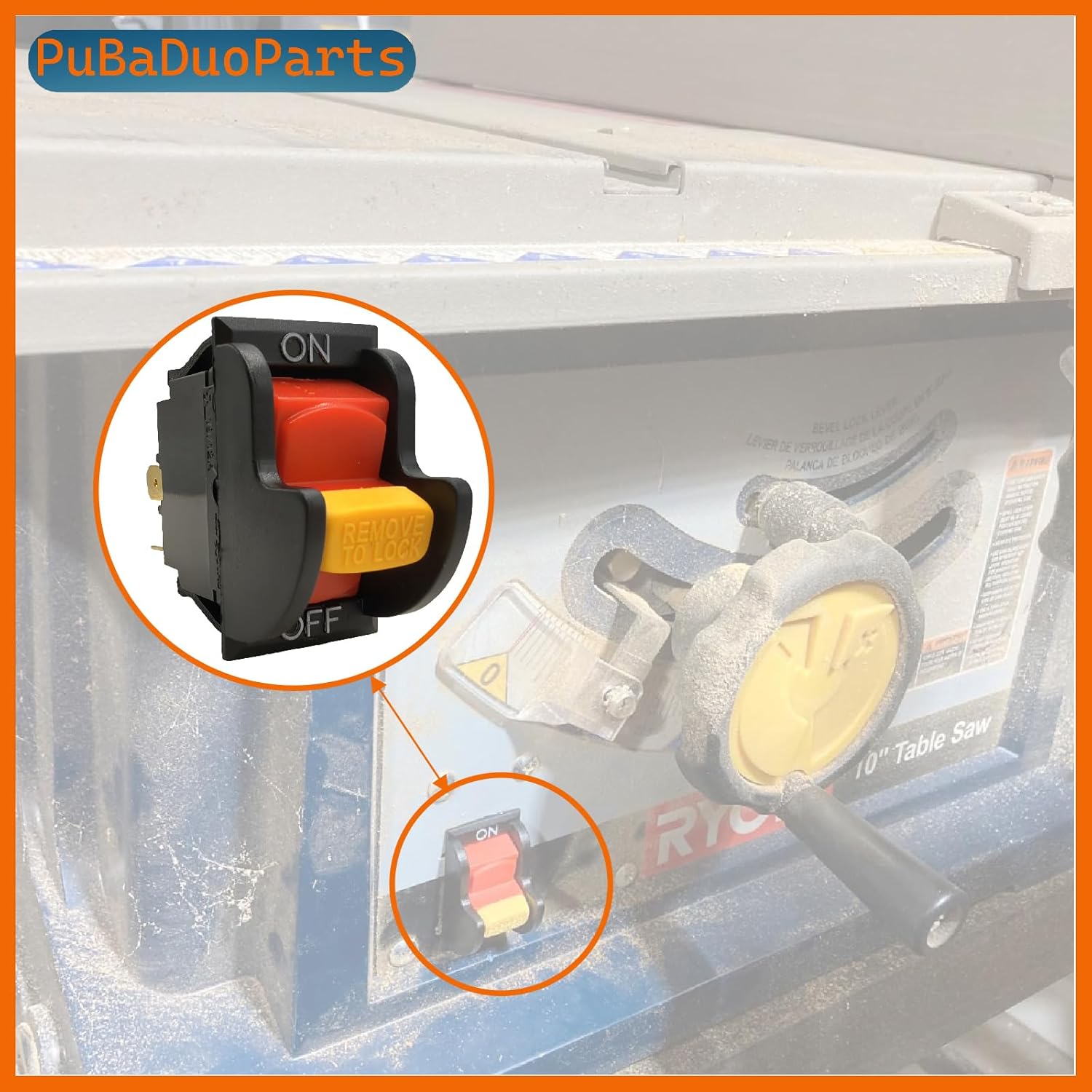 SW7B On-Off Toggle Switch 2 Prong, Replacement for Delta Table Saw, Drill Press, Band Saw Compatible with Delta 489105-00, 1343758, Ryobi 46023, Porter Cable 438010170141