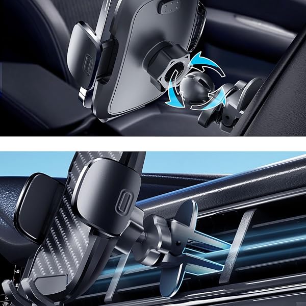 Vexloria Car Phone Holder, Car Phone Mount 360° Rotation, Upgraded Version with Strong Suction Power, Phone Cradle for Dashboard/Windscreen/Air Vent, Phone Holder for all 4.0''-7.0'' Phones - 5
