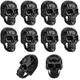 Cool Skull Vintage Fridge Magnets, Skeleton Refrigerator Magnets for Goth Kitchen Decor, Office Whiteboards, Lockers Accessories, Files, Photos, Maps, Calendars (Black 10 Pcs)