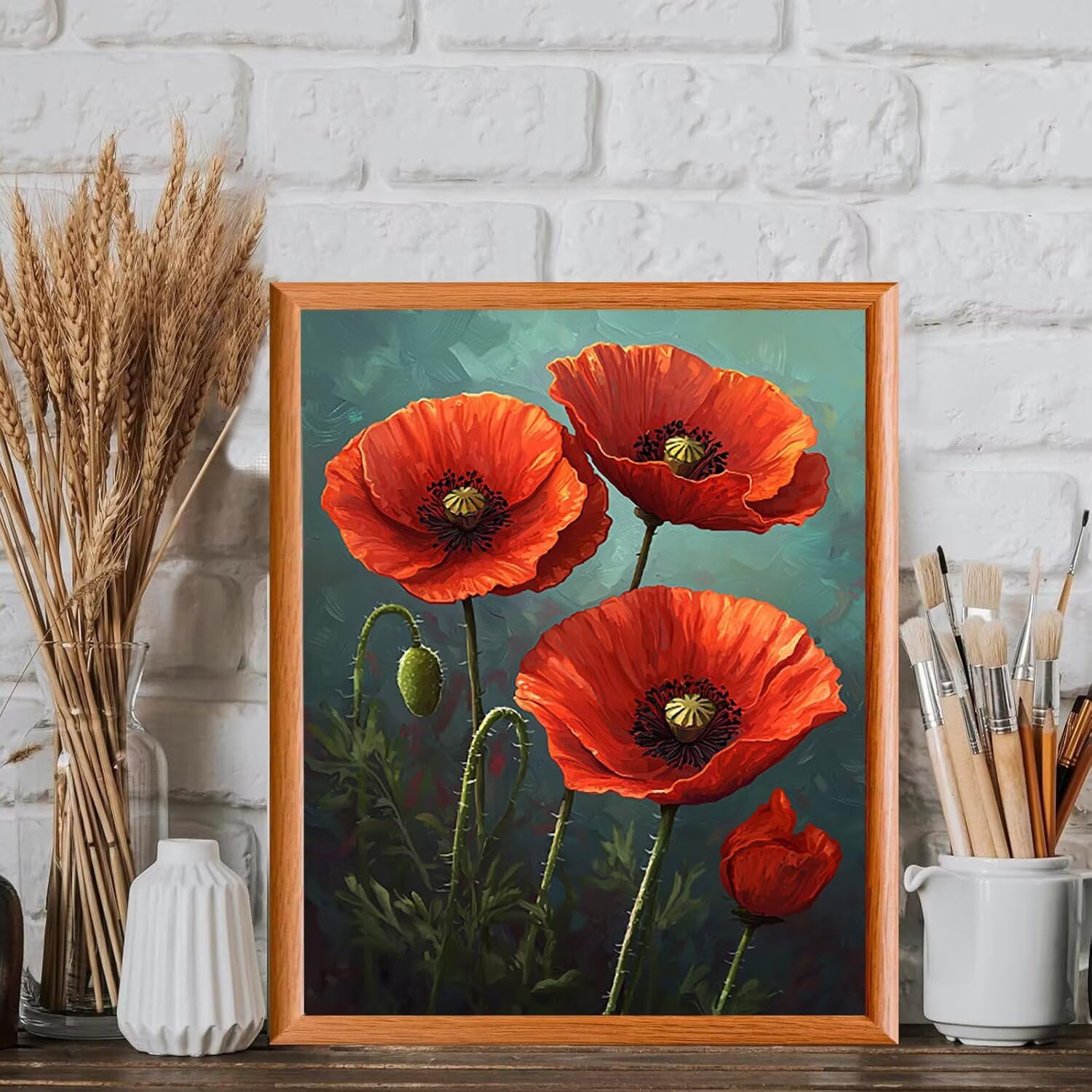 WEISHIWE Pavot Peinture Numero Adulte Kits, 80x100cm m-1066