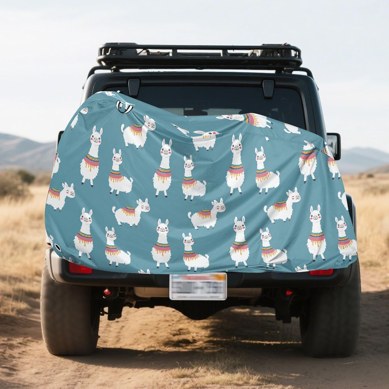 ALAZA Llama Cartoon Alpaca Bike Cover Waterproof Outdoor Ebike Bicycle Covers Tarp Protection for 1/2 Bikes, Sun UV Dust Wind Proof