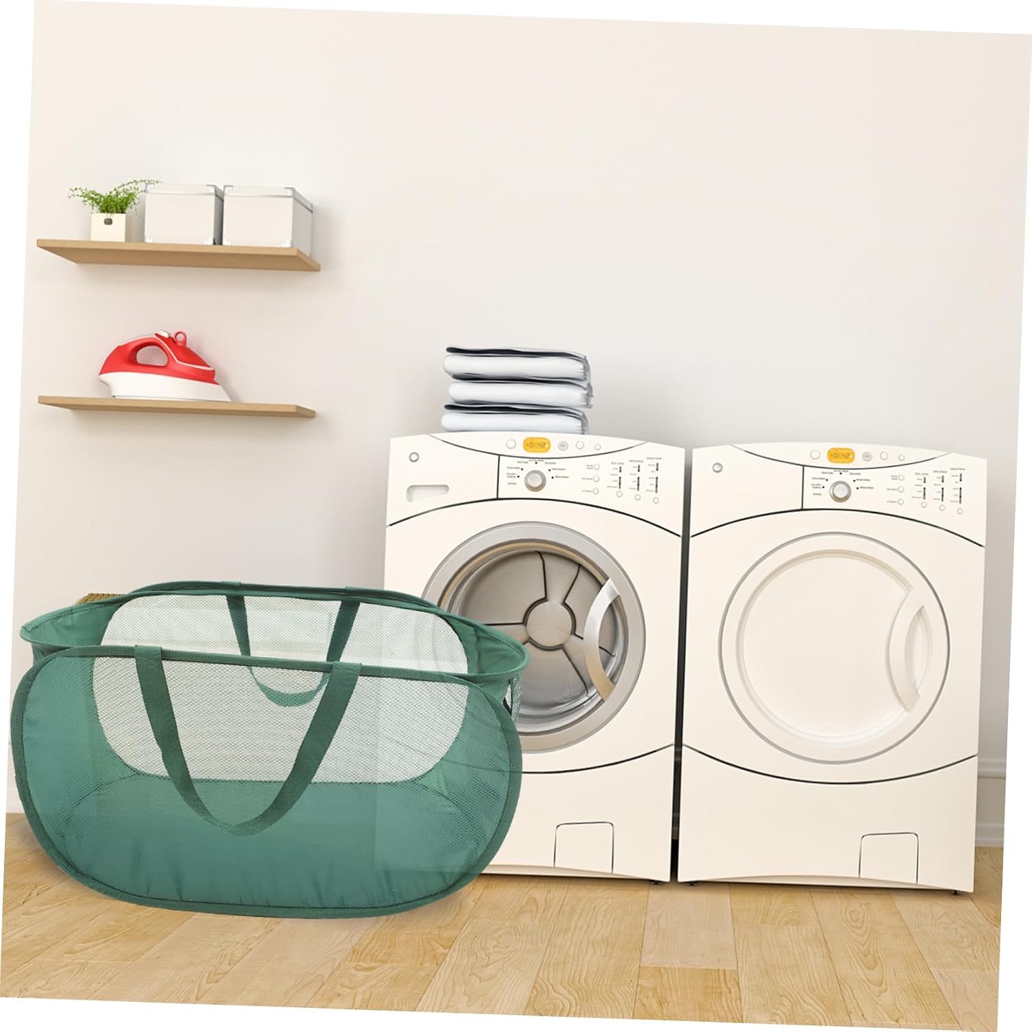 Foldable Laundry Hamper Multi-functional Organizer for Clothes Portable Storage Basket Strong Handles for Bedroom Bathroom and College