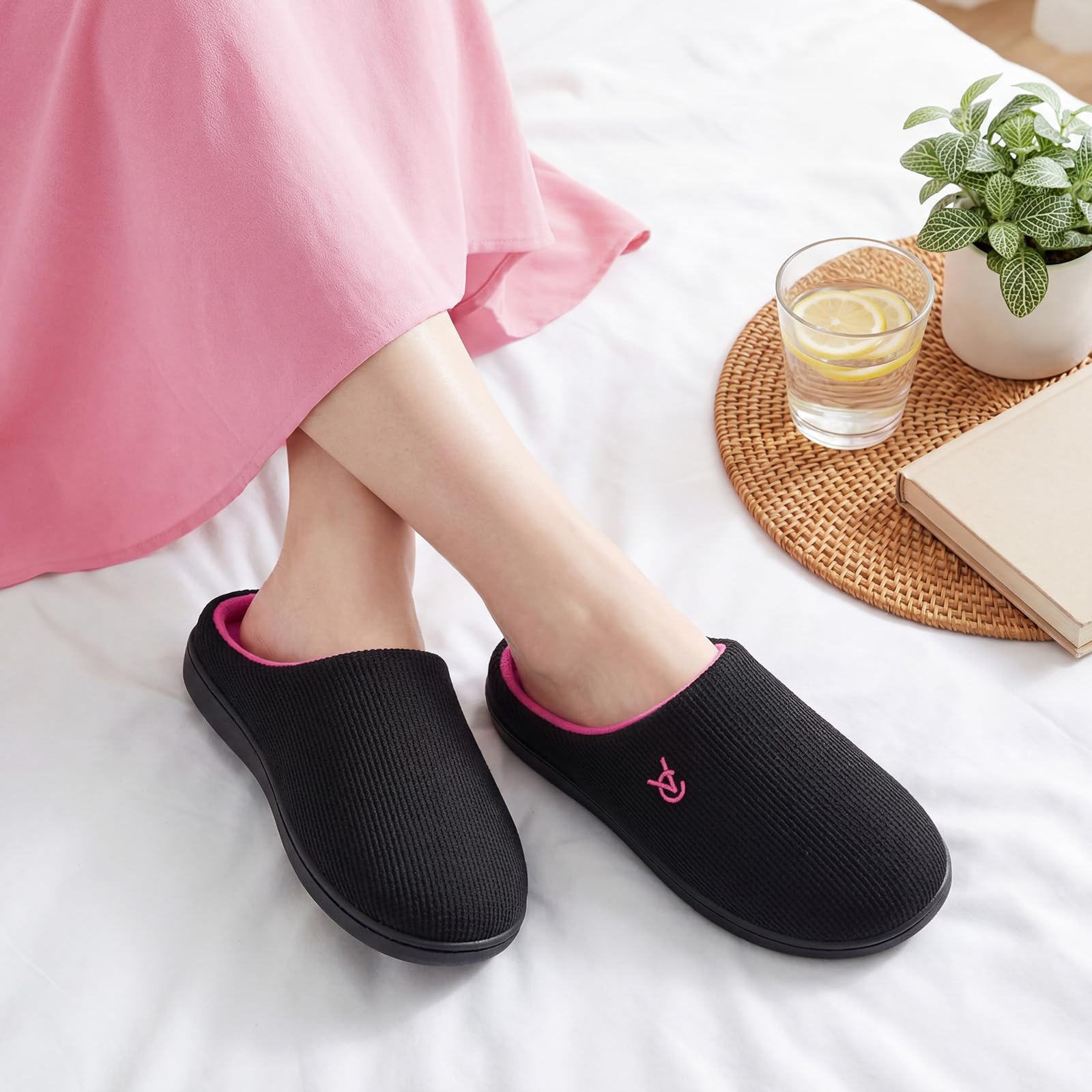 VeraCosy Chaussons confortables à deux tons pour femmes