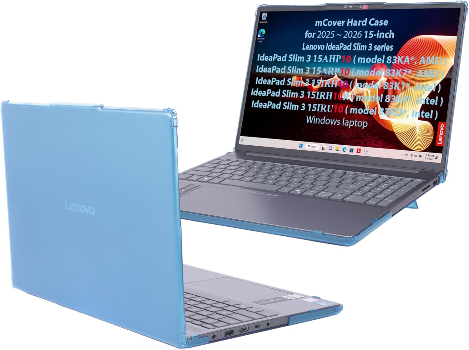 mCover Case ONLY Compatible for 2025-2026 15" Lenovo IdeaPad Slim 3 15AHP10 / 15ARP10 / 15IRH10 / 15IRU10 Series Windows Computers (NOT Fitting Any Other Lenovo Models) (Orange)