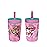 Zak Designs Kelso 15 oz Tumbler Set (Paw Patrol Skye & Everest) Leak-Proof Screw-On Lid with Straw Made of Durable Plastic and Silicone, Perfect Cup Bundle for Toddlers, Kids (2pc Set)