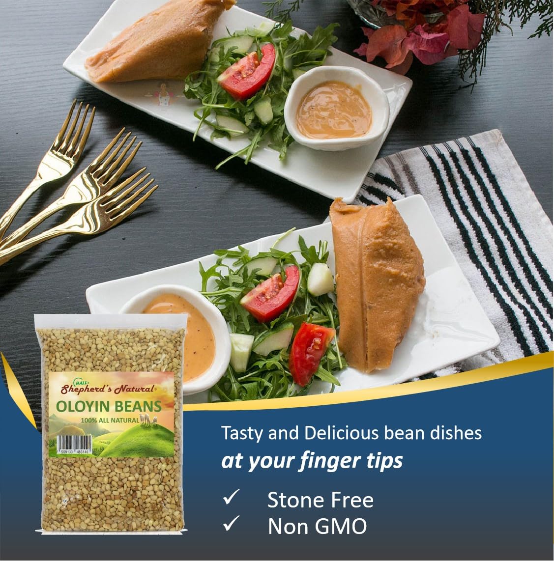 Oloyin Honey Beans by Shepherd's Natural 4 lbs. / 64 oz. Offers a quality, easy-to-cook West African honey beans, perfect for authentic dishes like Akara, Moi-Moi, and Gbegiri.