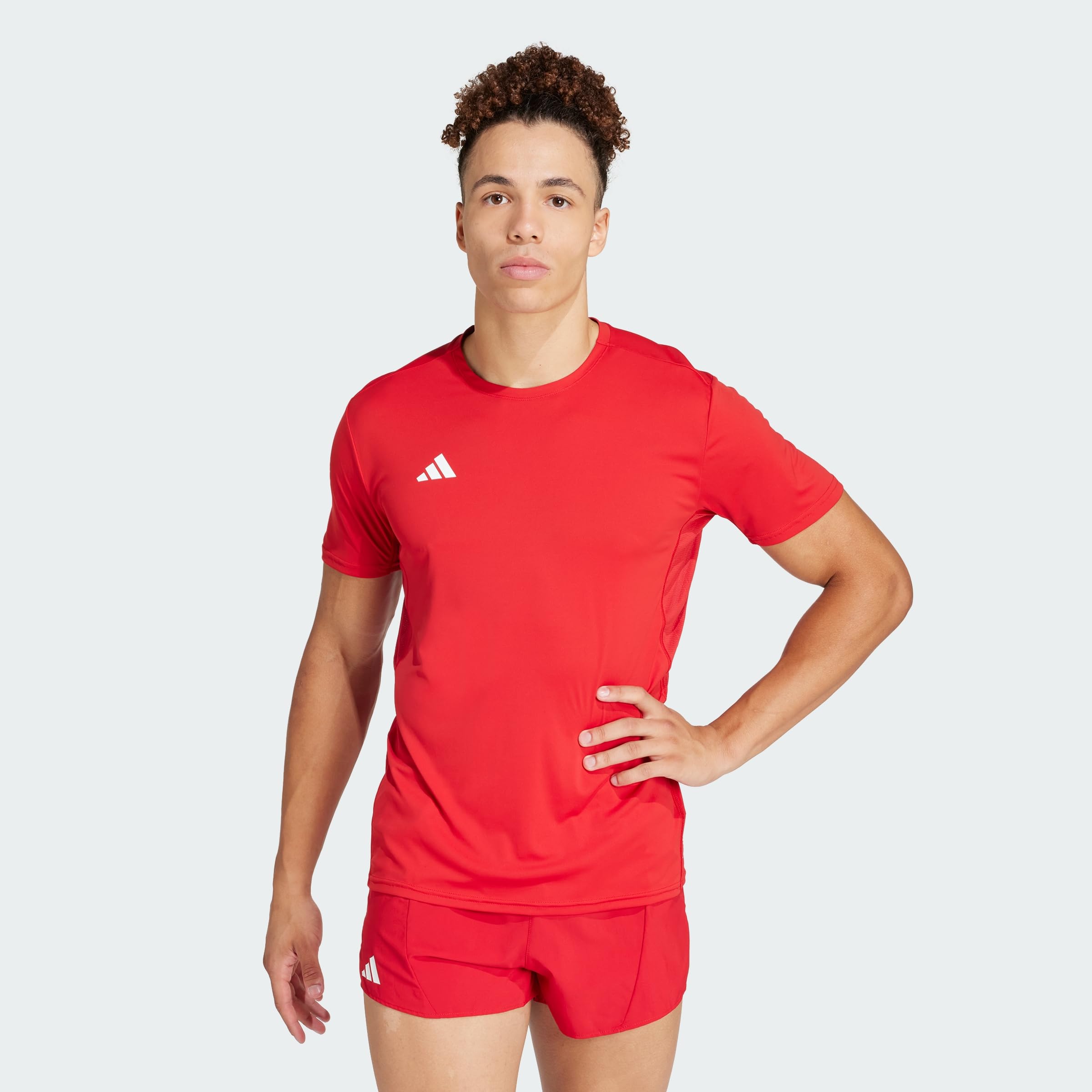 adidas Hombre Adizero Essentials Aeroready Running Shirt, Team Power Red 2, XL