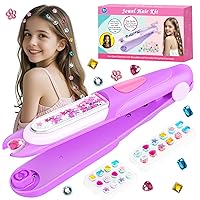 Vista 8 de Kit de estampador de gemas para el cabello - Joyas brillantes para el cabello para juguetes de niñas - Accesorios para el cabello con diamantes Rojo