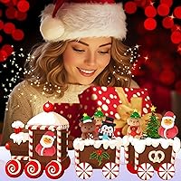 Vista 6 de Jerify 24 piezas de patos de goma de Navidad, oso, pingüino, perro, juguetes a granel, alivio del estrés, mochi, medias de Navidad, bolsas