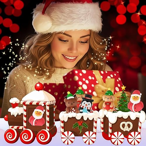 Miniatura 6 de Jerify 24 piezas de patos de goma de Navidad, oso, pingüino, juguetes para perros, juguetes de animales de Navidad, juguetes para aliviar el estrés,