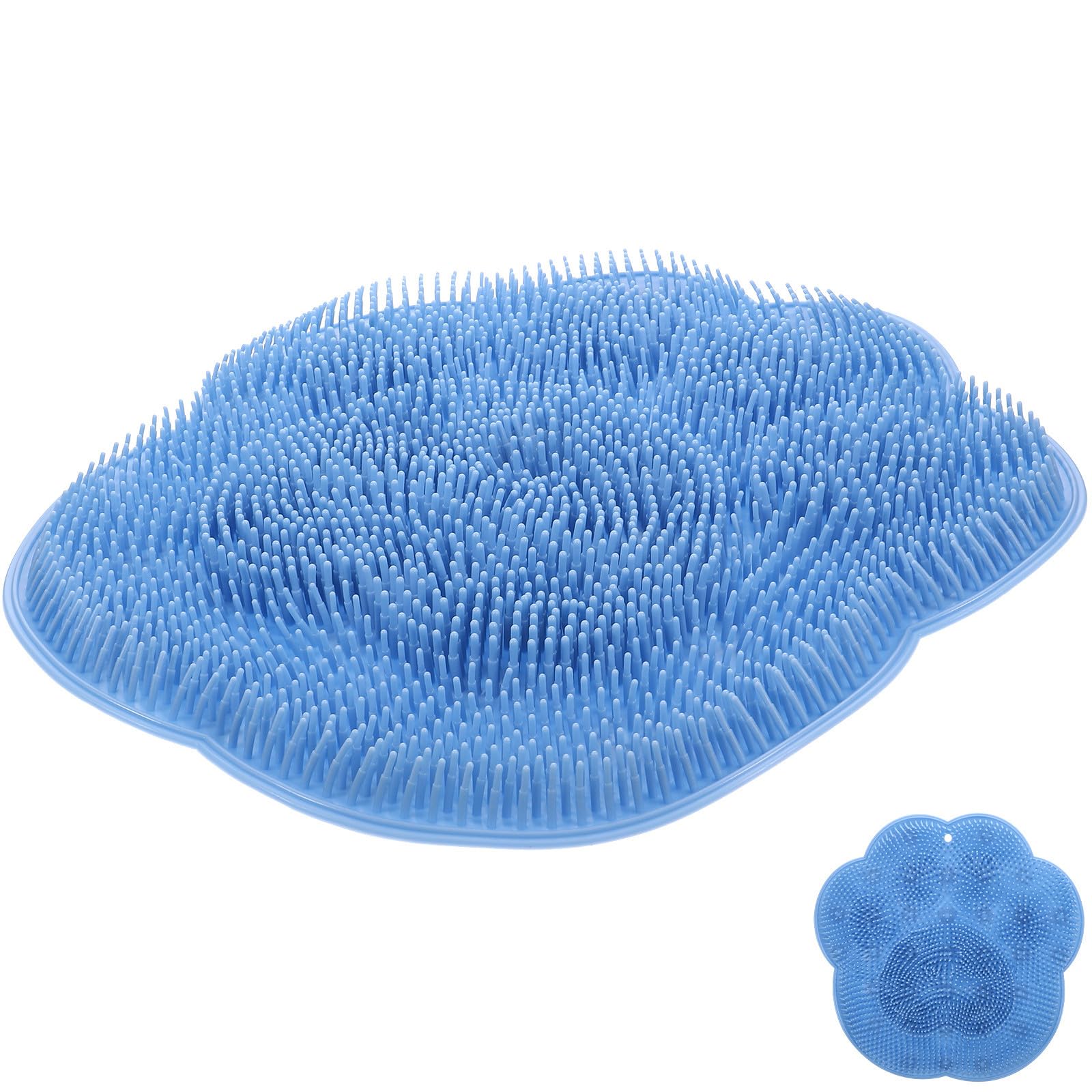 Tapete exfoliante de silicona para evitar resbalones y limpiar pies en la ducha