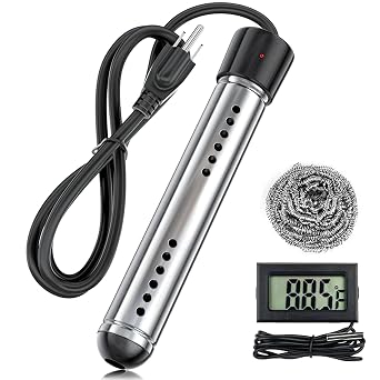 Portable Water Heater Electric, 2000W Immersion Water Heater with LCD