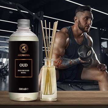 Reed Diffuser Refill Oud 500ml - Scented Diffuser Refill - Home Fragrance - Air Freshener - Aromatherapy - Intense and Long lasting Scent - Home - Office - Club - Boutique