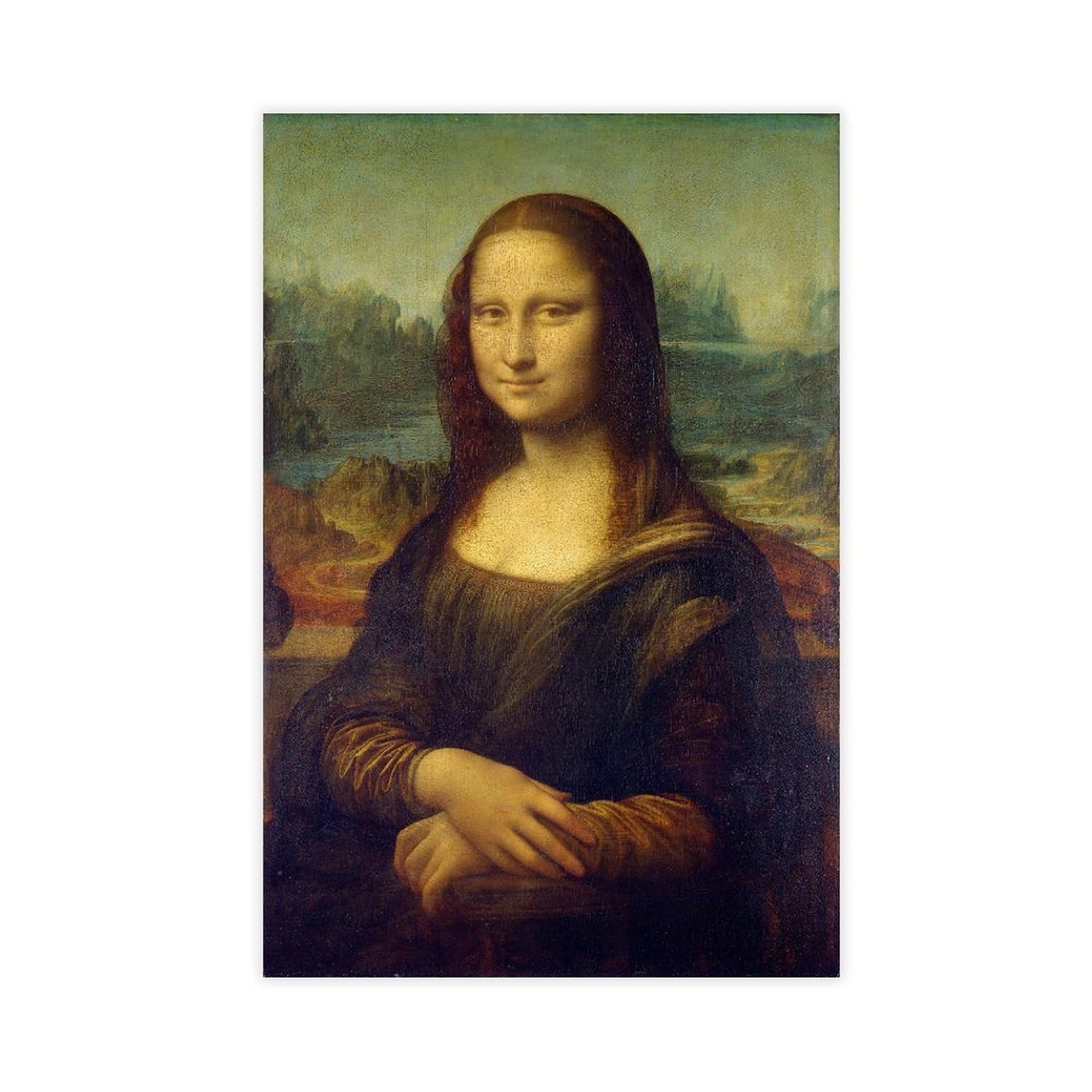 DFJyjFGJJ Mona Lisa by Leonardo Da Vinci Canvas Poster Bedroom Sports Landscape Office Room Decor Gift 20" L X 30" W