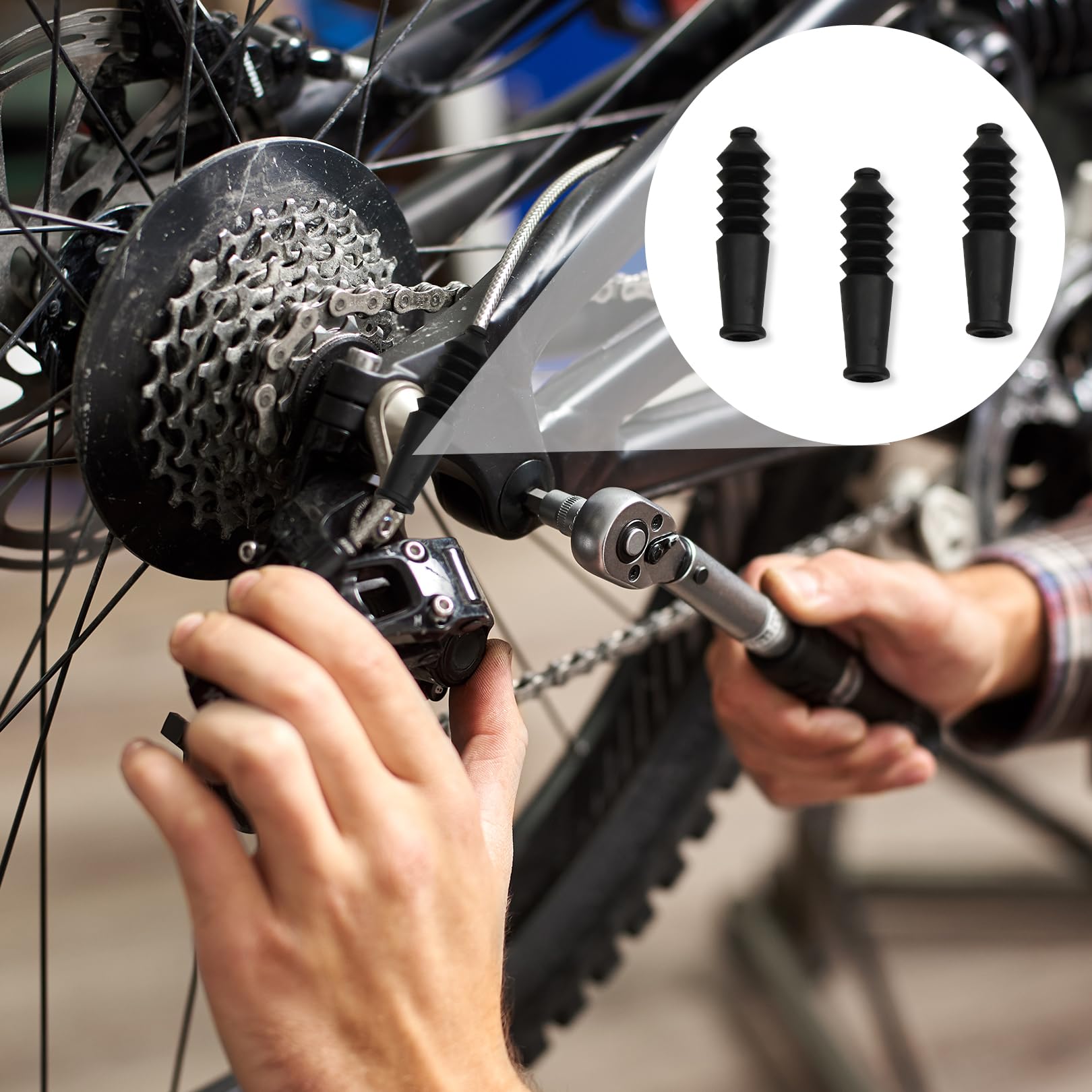 Guide Câble Frein 10 Soufflets Caoutchouc Pour Câbles Freins VTT