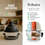 Non-Toxic Air Fryer - Glass AirFryer 5 Quart w/ 360 Visibility, Self-Cleaning, 400F Vortex Air Fryer for Even Cooking, BPA-Free Teflon Free, 9-in-1 Functions, Rotisserie, Roast, Bake