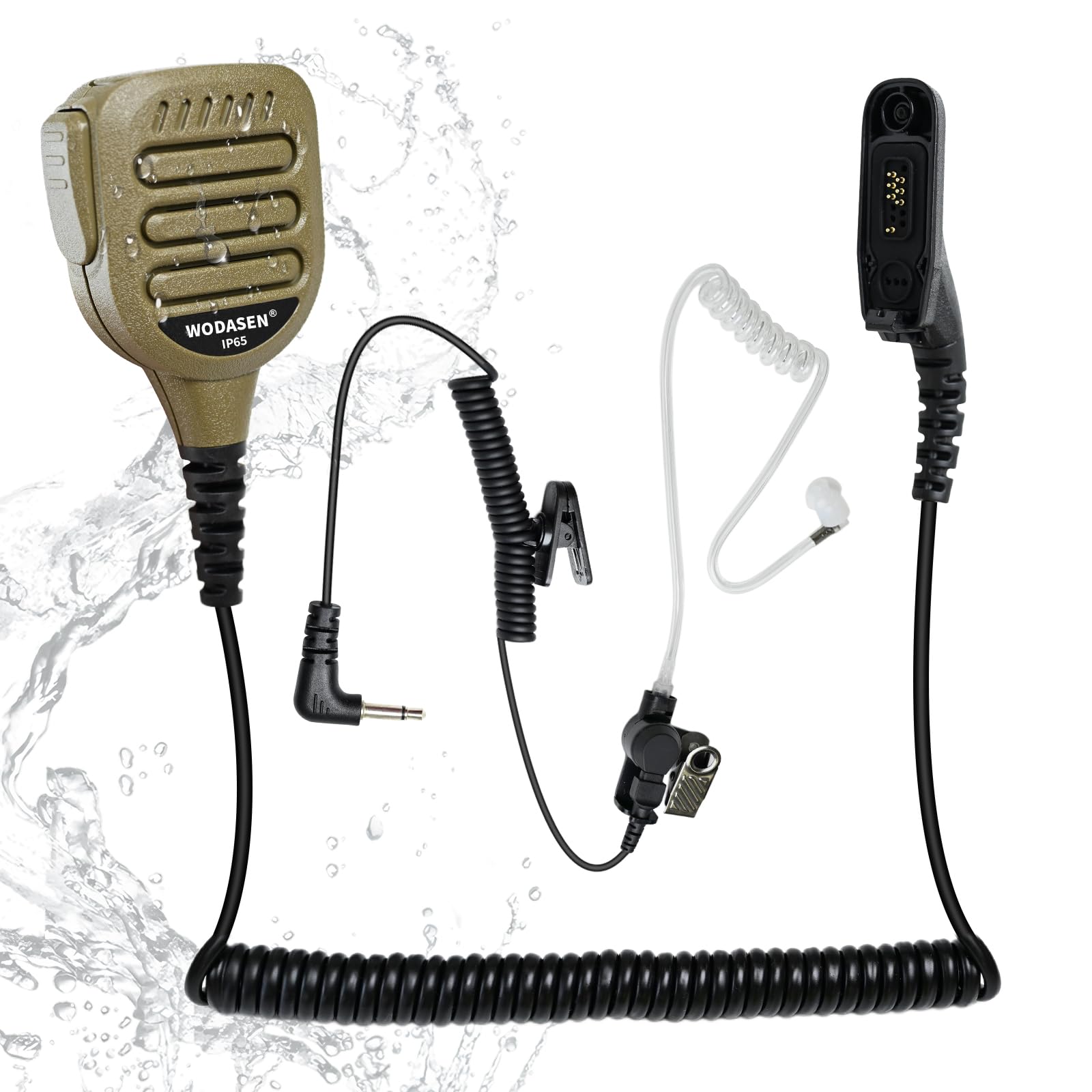 WODASEN Waterproof Radio Speaker Mic Walkie Talkie Microphone Handheld Shoulder Lapel Mic for APX4000 APX6000 APX7000 APX8000 XPR6350 XPR6550 XPR7550