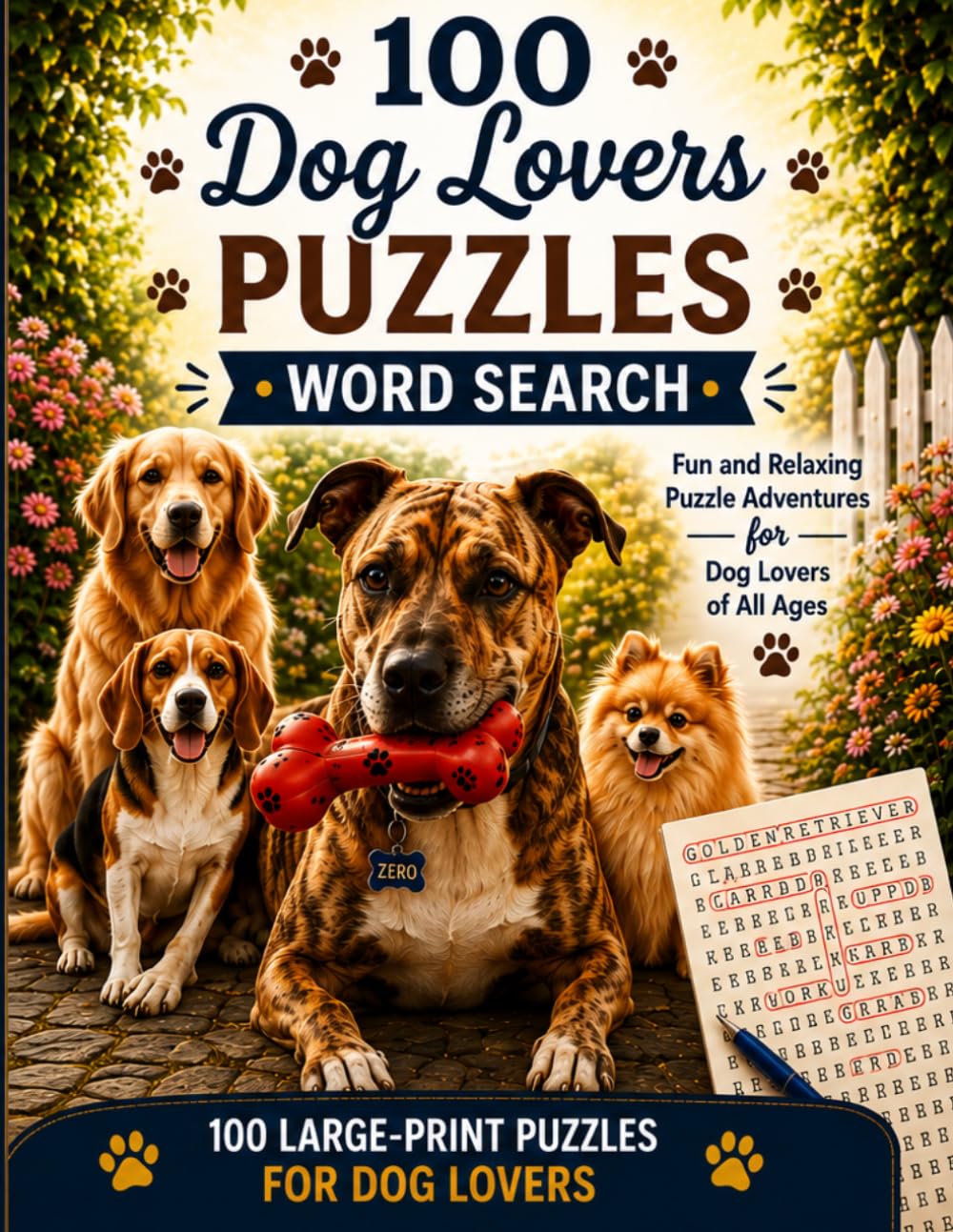 100 Dog Lovers Puzzles: Fun and Relaxing Puzzle Adventures for Dog Lovers of All Ages