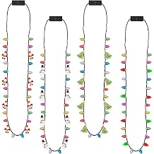 24PCS Christmas Light up Necklace, Flashing Necklace Ugly Xmas Party Favors