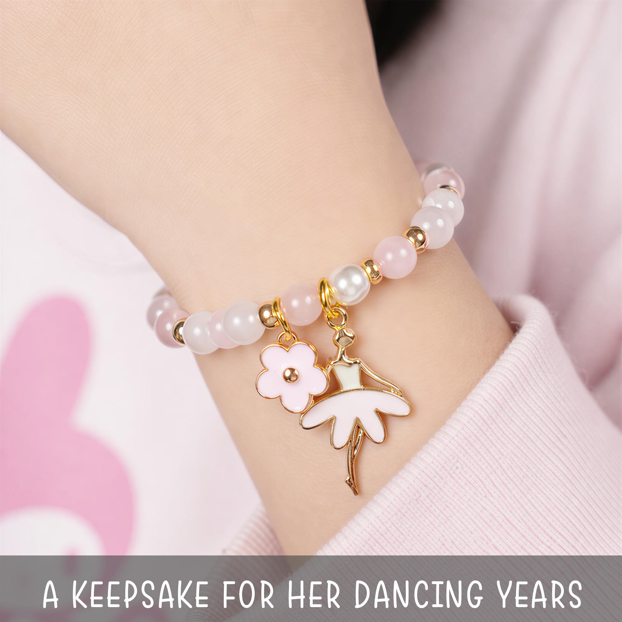 Dance Recital Gifts for Girls, Ballet Dancer Ballerina Bracelet Jewelry for Daughter Granddaughter Niece Friends Dance Team, Dance Gifts for Teen Girls, Pulsera Para Niñas