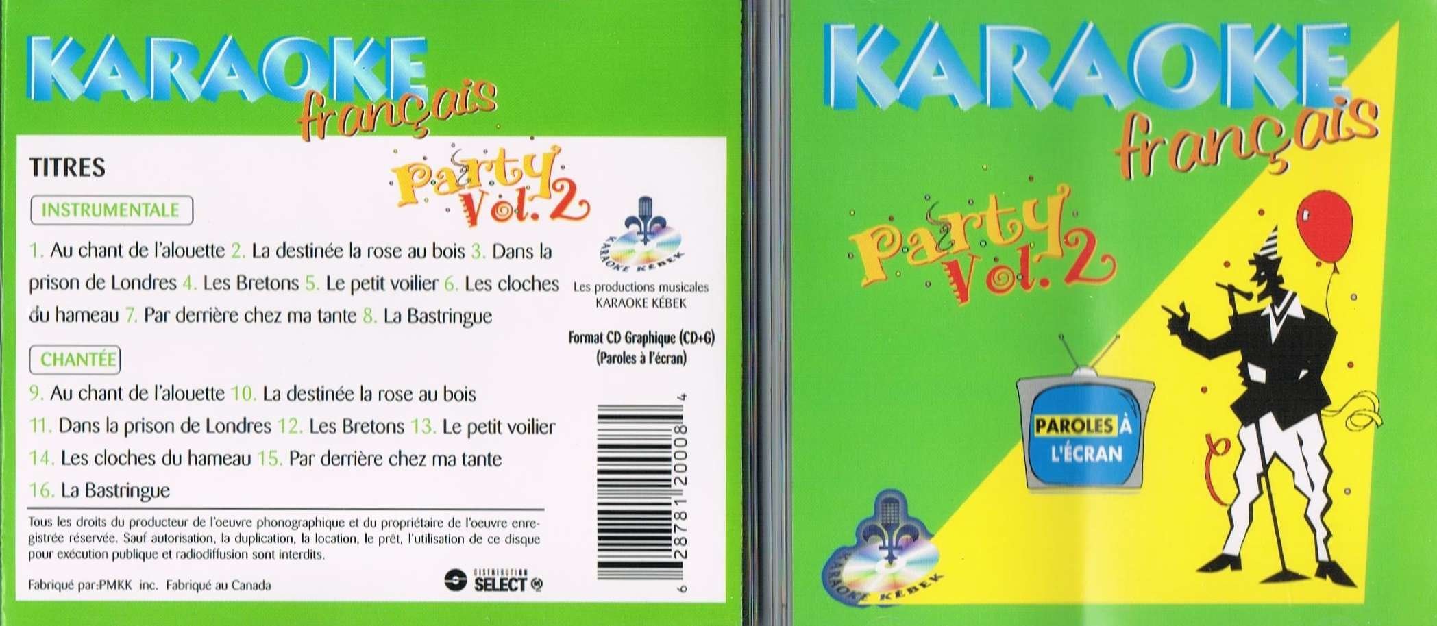 KARAOKE - V8 KARAOKE FRANCAIS: PARTY [Audio CD] KARAOKE