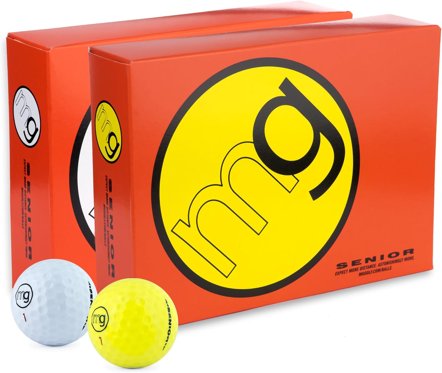 MG Golf Balls Senior Longest with Speed, Distance, & Maximum Enjoyment (1Dozen