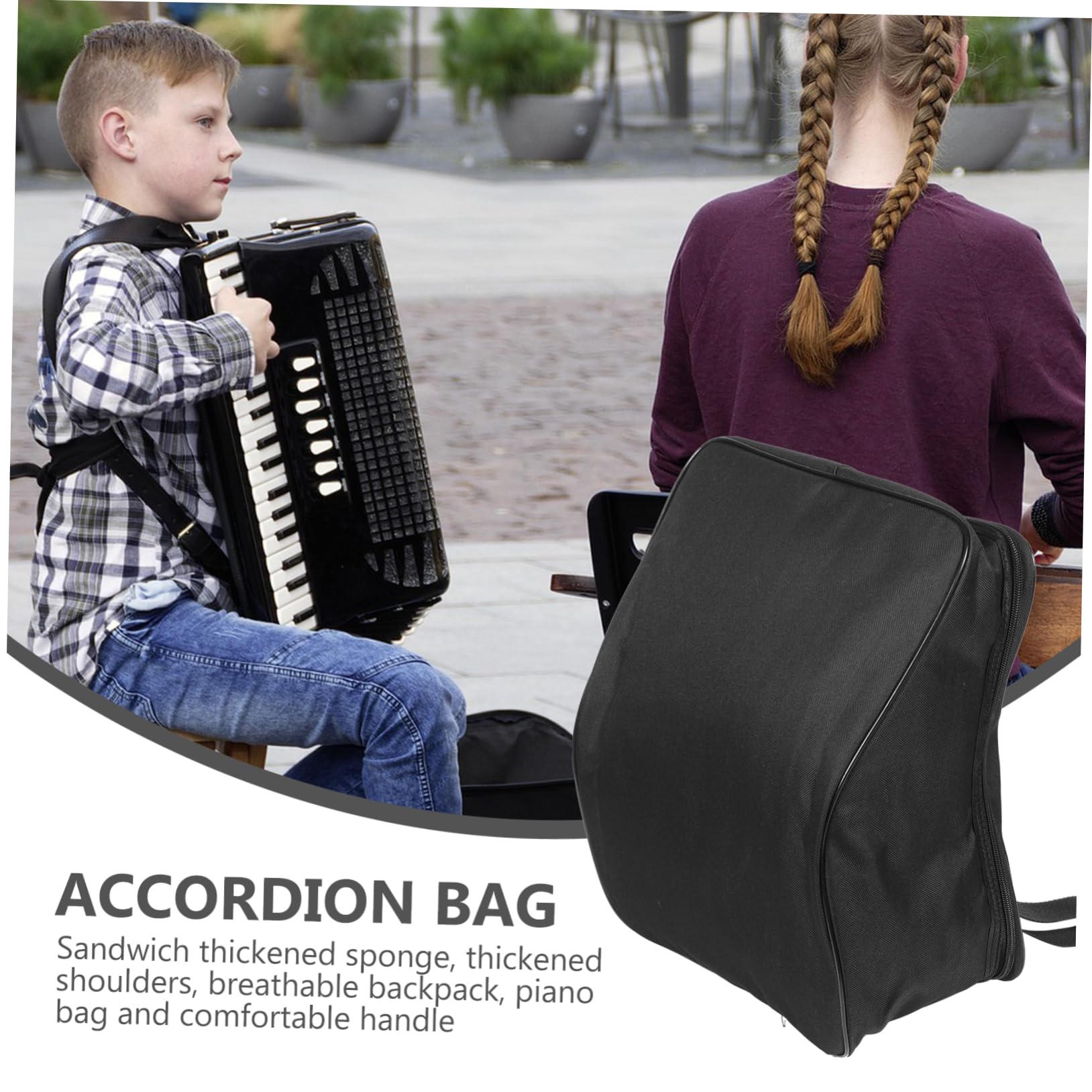 Ciieeo De Rangement Pour Accordéon 8 Basses En Oxford Avec Bandoulière Réglable De Transport Pratique Pour Concert Studio École Protection Contre Poussière