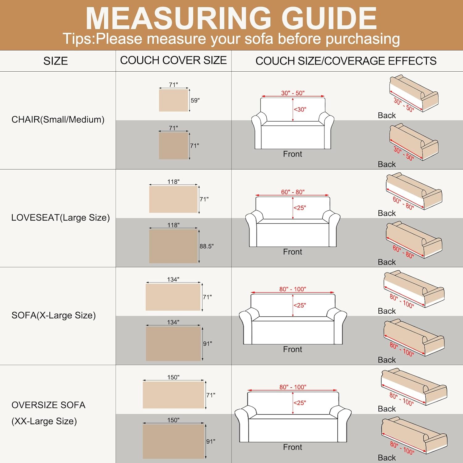 Smiry Couch Cover for Dogs, Washable Chenille Sofa Covers for 3 Cushion Couch, Soft Sofa Slipcover for Pets, Thick Sectional Furniture Protector with Tassels (Beige, 71x118 Inch)