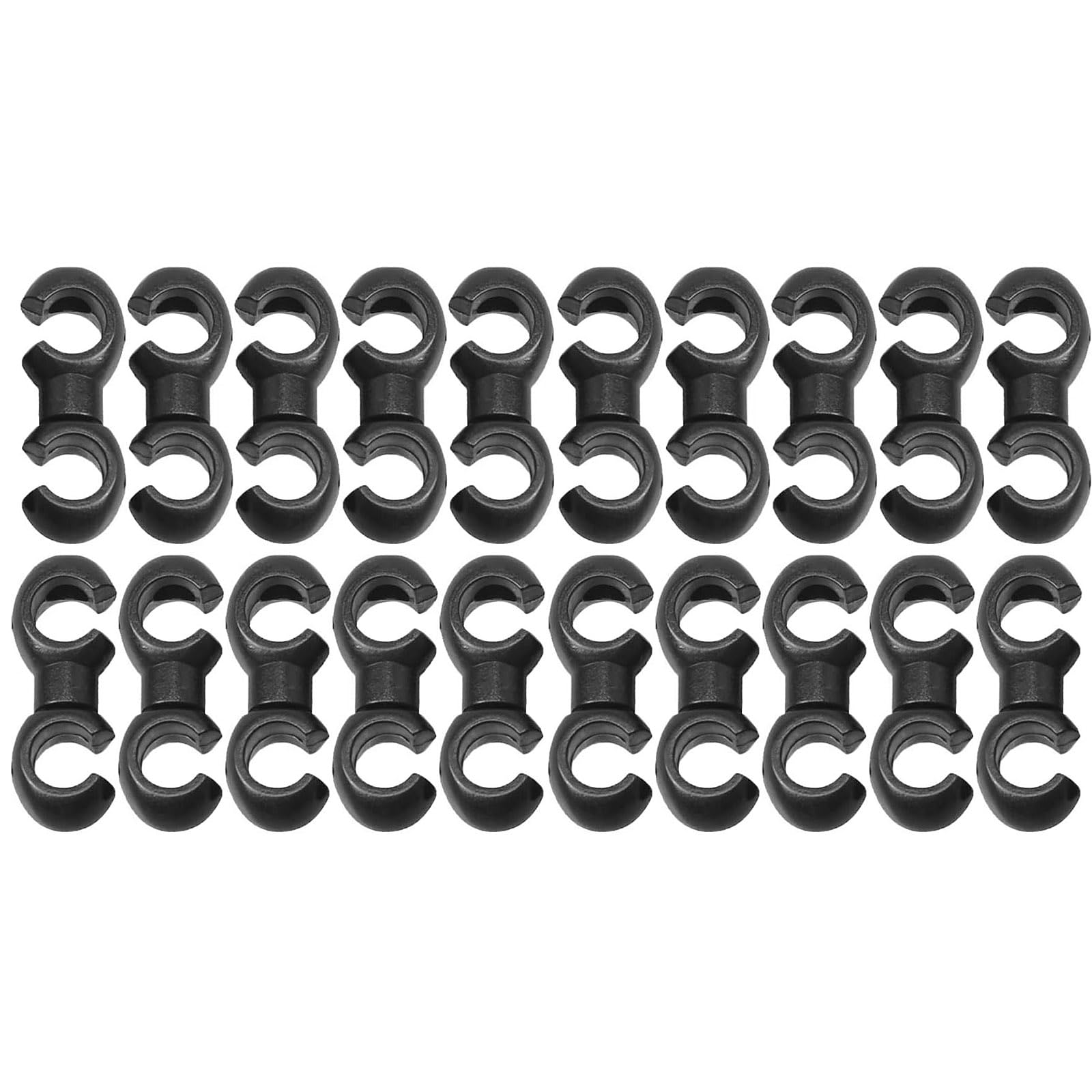 COOLWHEEL20Pcs Bike Cable Clips Hook, Bicycle Rotating S-Hook Shift and Brake Cable Housing Fixing Holder Parts & Components for Cycling MTB Gear Cable