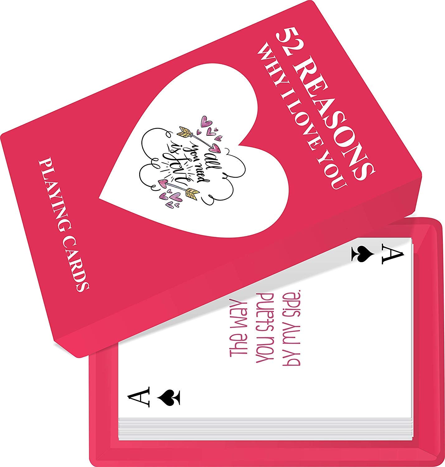 LADECOR Unique Design Crispy Finish Reason to Love You Playing Cards (B0845ZB1YL) Amazon Price History, Amazon Price Tracker