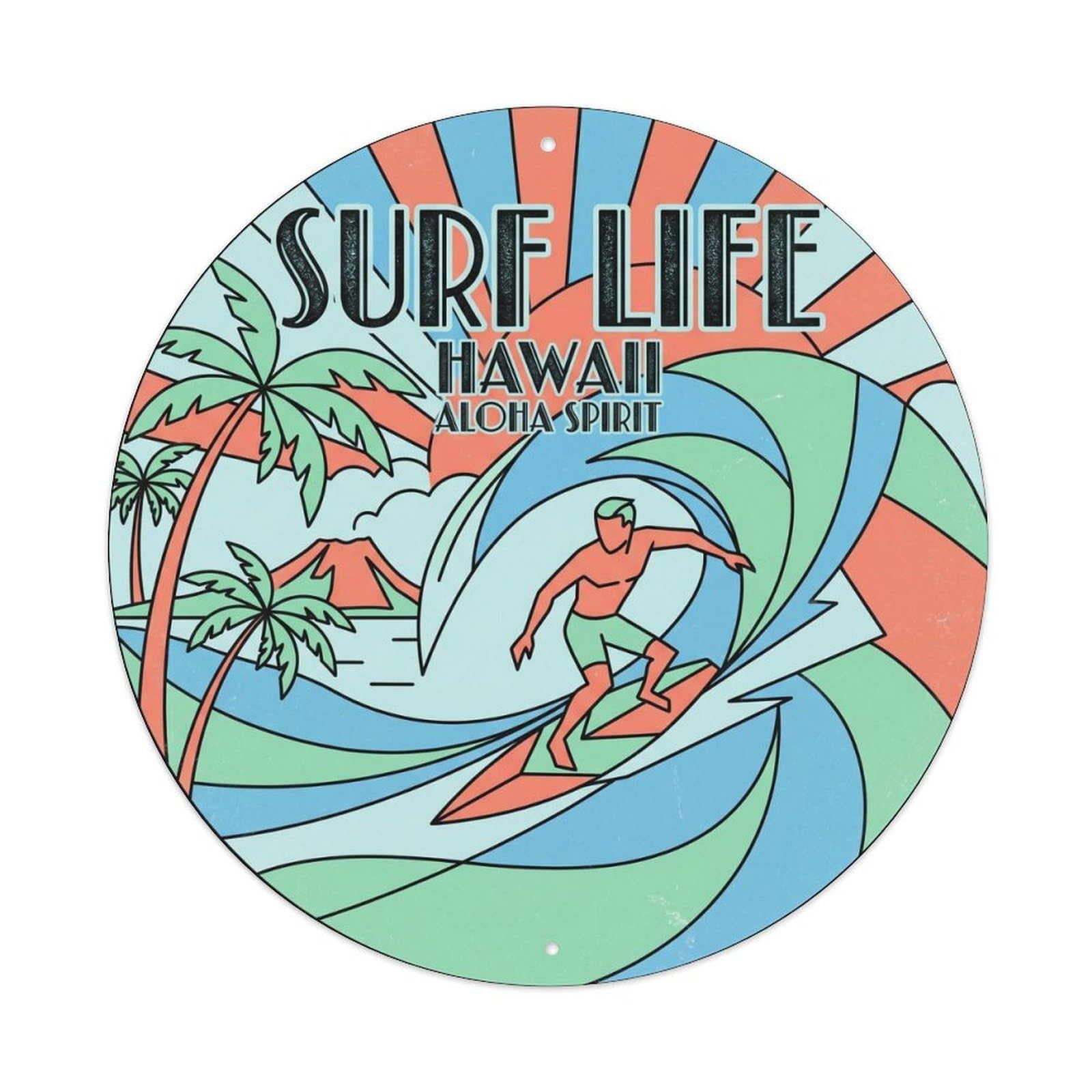Surf Lifestyle Hawaii Travel Beach Resort Break Metal Tin Sign