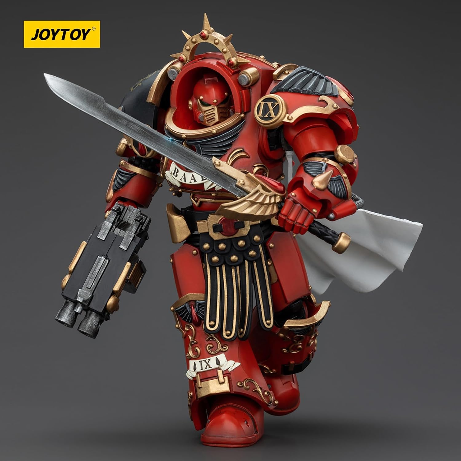 JOYTOY Warhammer 40k Blood Angels, 1/18 Blood Angels Legion Praetor in Tartaros Terminator Armour Action Figure Collect Model