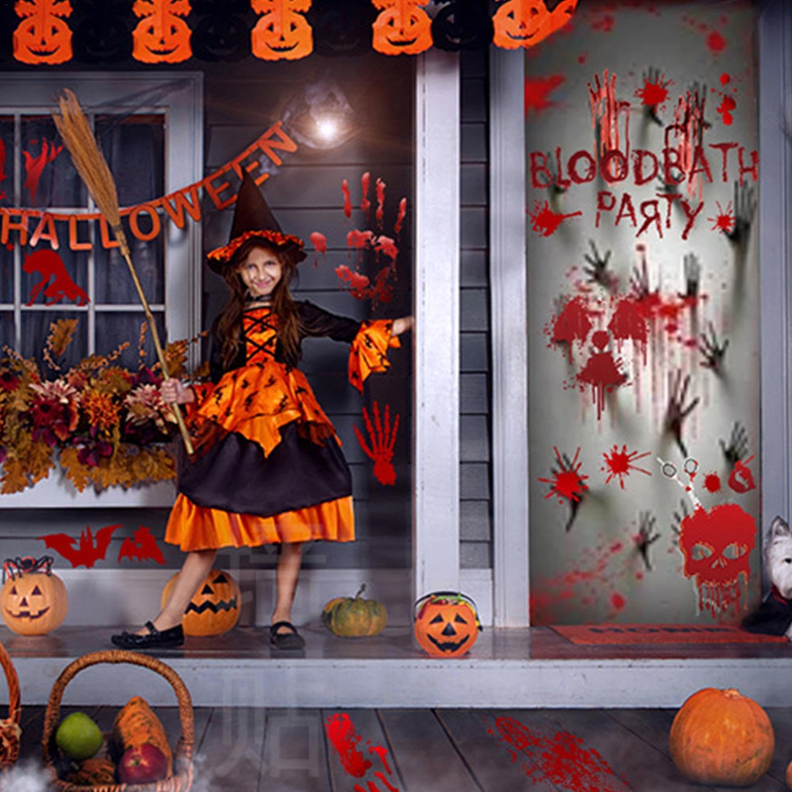 Amazon.co.jp: 血まみれの手形 - 9 枚の血まみれの手形足跡ハロウィン