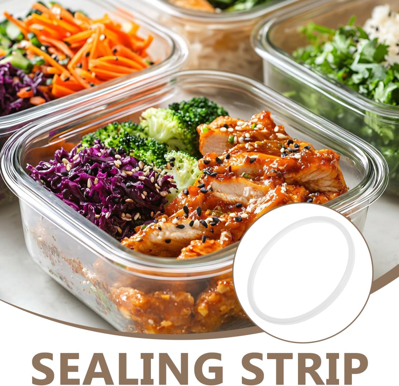 1 PCS Rubber Lid Gasket, Replacement Parts, Odorless Silicone Sealing Ring, Leakproof Airtight Seals, Precision Fit Accessories for Therm·os, Bento Lunch Box and Food Storage Jars