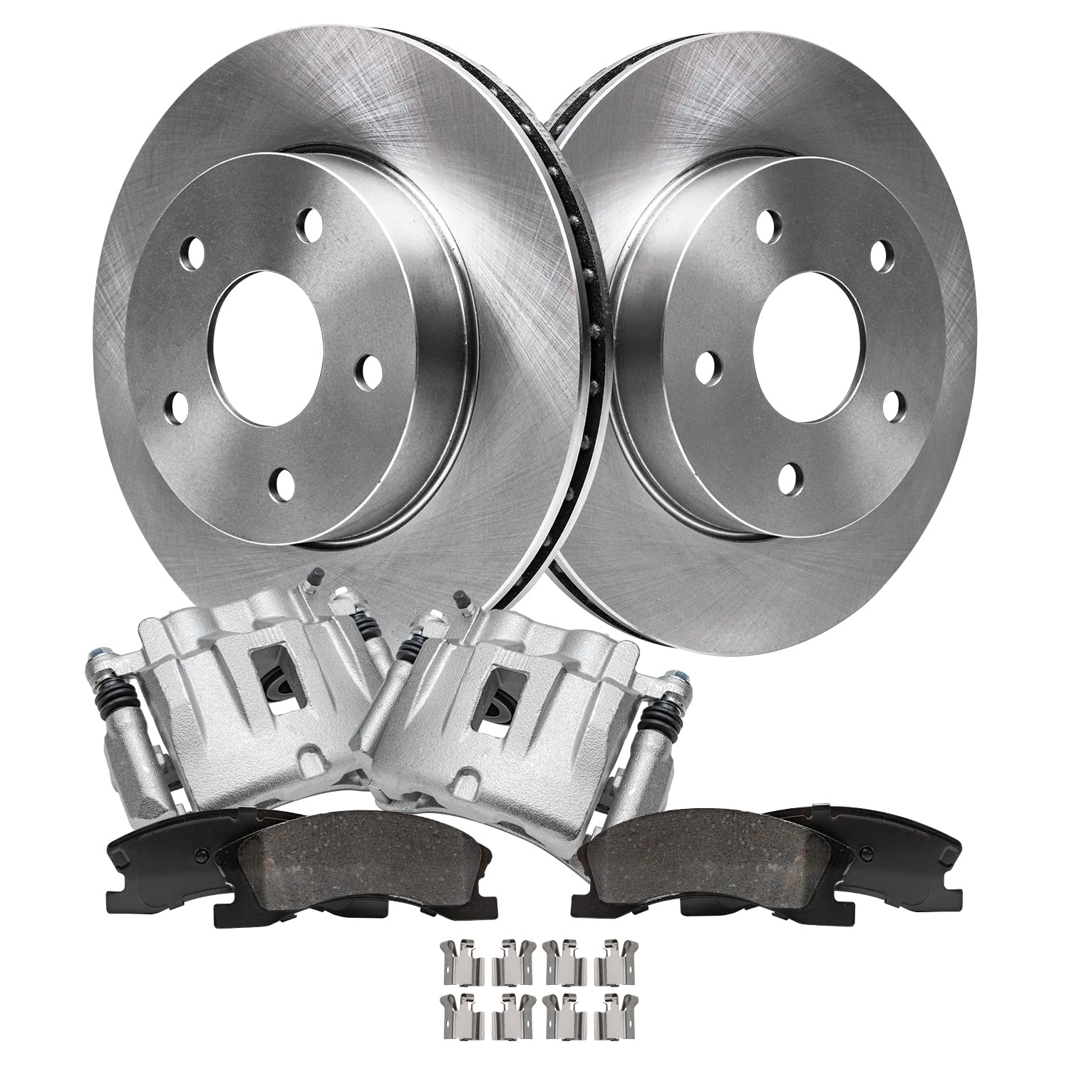 Detroit Axle - 6Pc Front Brake Kit for 1999-2004 Jeep Grand Cherokee