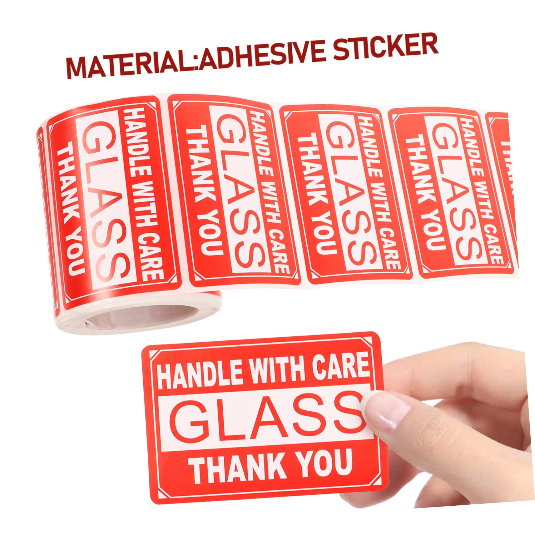 GLEAVI 4rotoli Etichette Adesive Fragili Stickers Di Per Imballaggio e Spedizione Facile Applicazione Resistente Per Protezione e Identificazione