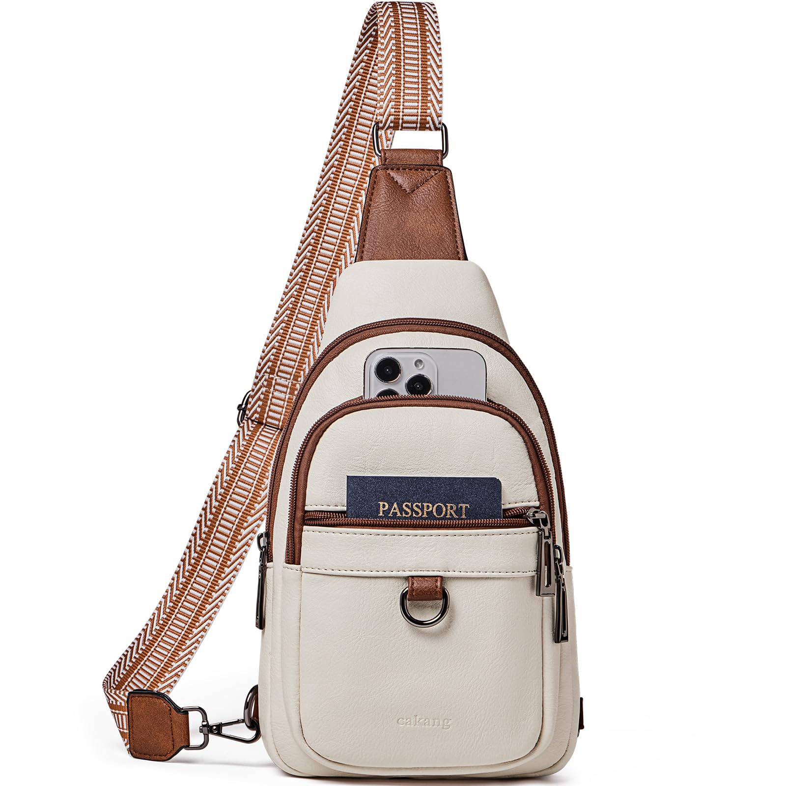 Womens Sling Bag Crossbody Bags for Women Vegan Leather Sling Backpack Daypack Fanny Pack Crossbody Purse Travel