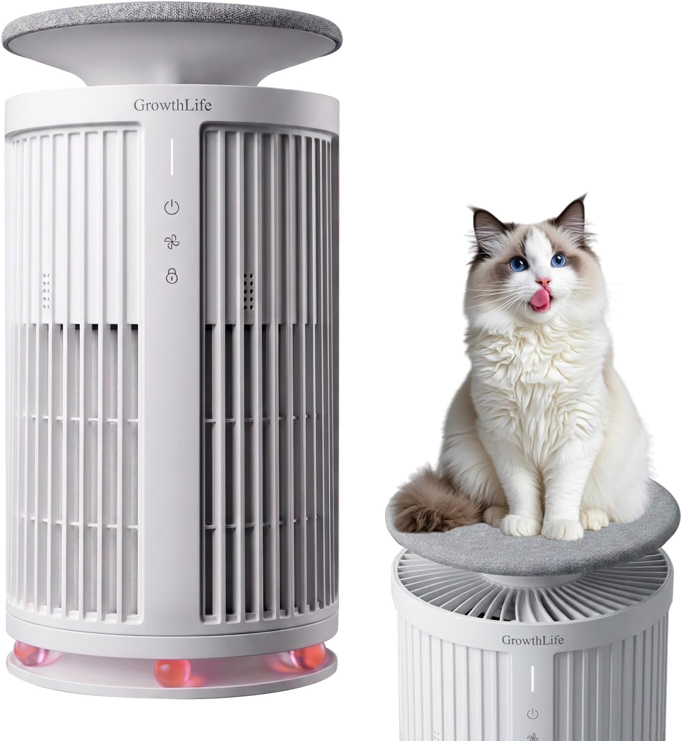 GrowthLife Pet Air Purifier for Dust Smoke Odors Whisper-Quiet