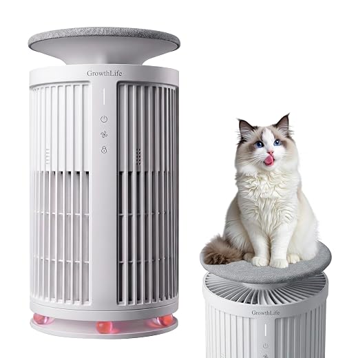 GrowthLife Pet Air Purifier for Dust Smoke Odors Whisper-Quiet