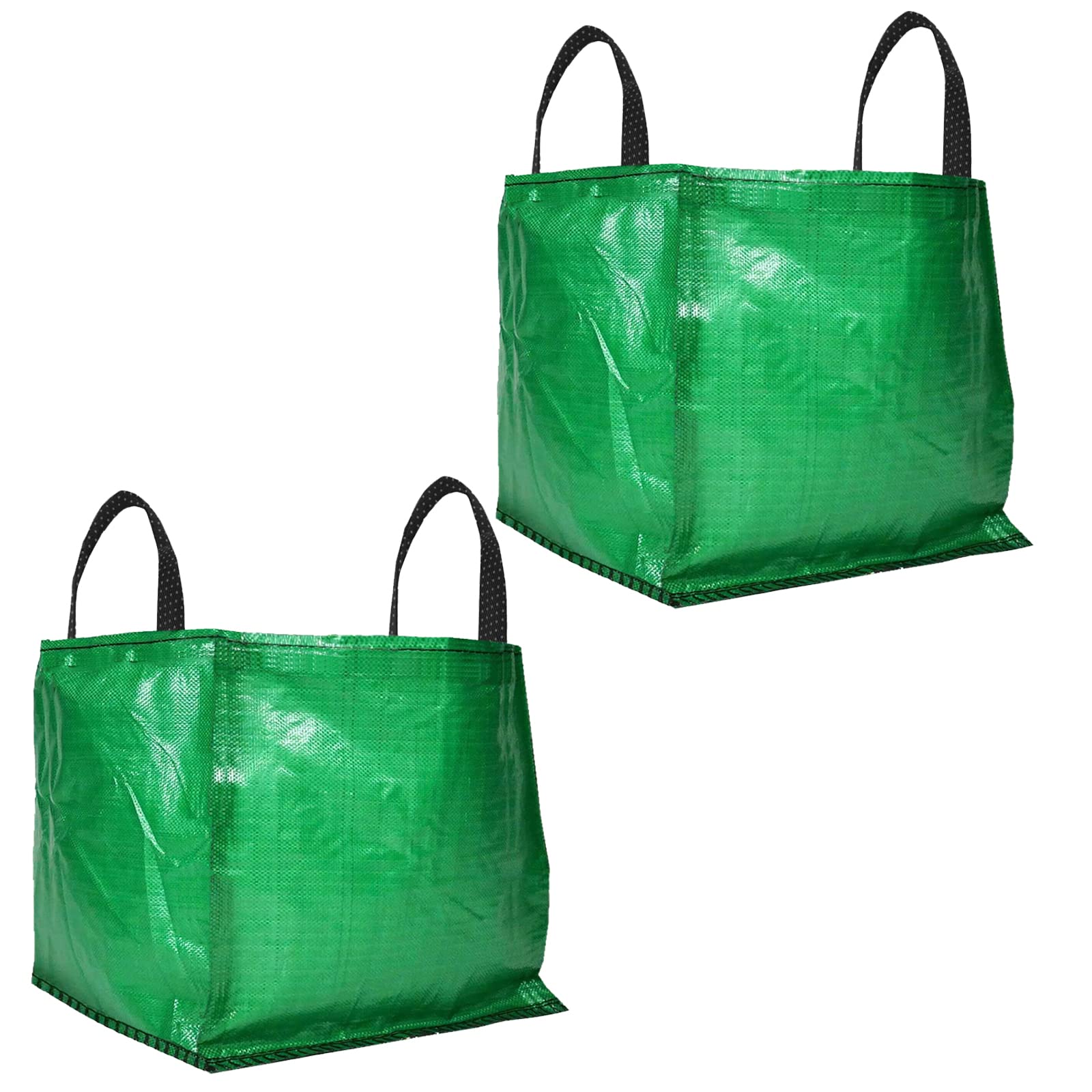 Spares2go Green Heavy Duty Waste Bags Cover Sack For Garden Shredder Mulcher Chipper - 120 Litre (Pack Of 2, )