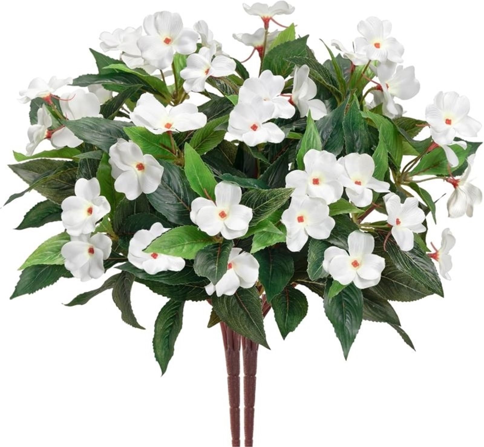 Dcrxz Artificial Flowers 10pcs Silk Balsam Artificial Flowers Wedding Home Room Table Centre Decora Wreath Bridal Bouquets Yard Filler Arrangement(Beige)