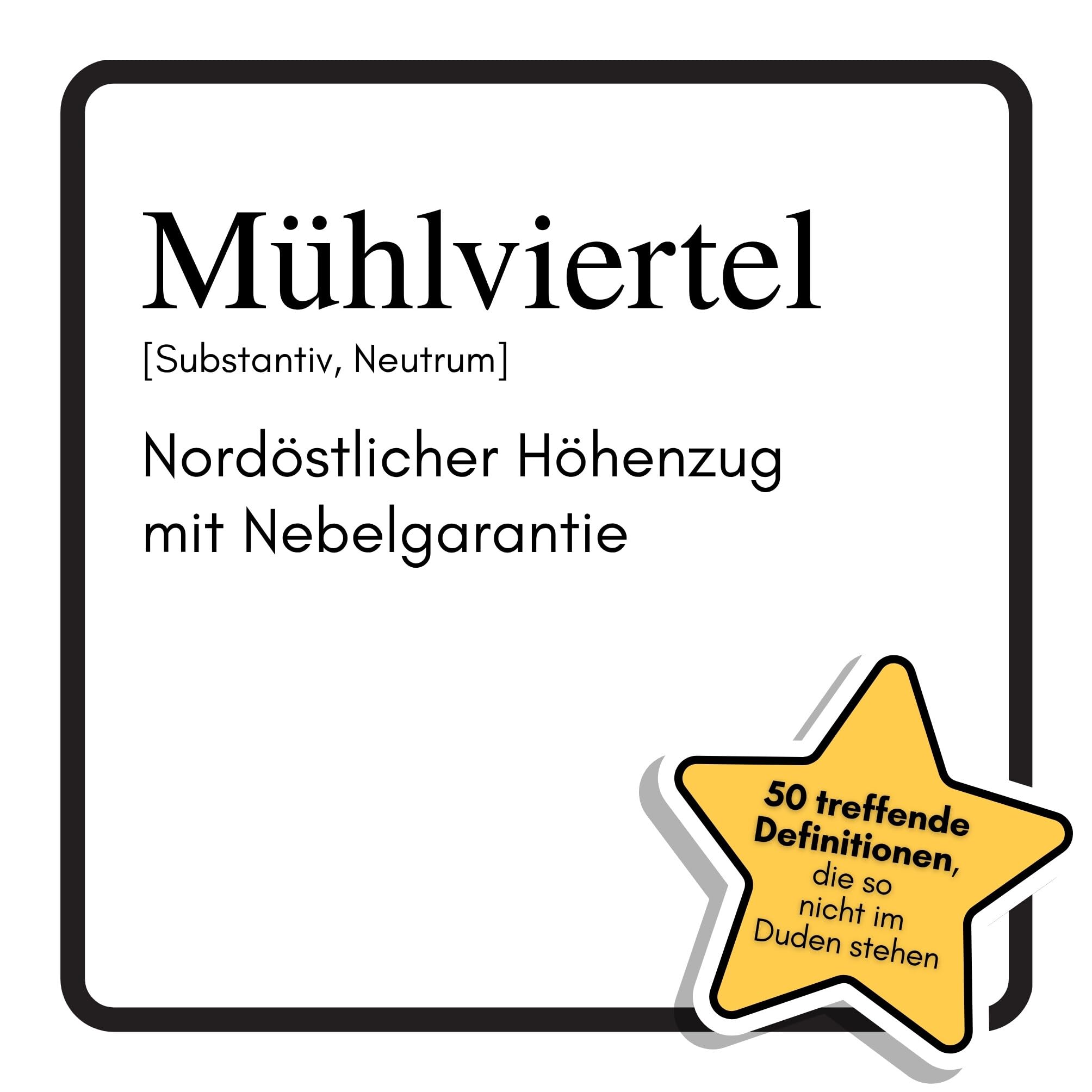 Mühlviertel: Nordöstlicher Höhenzug mit Nebelgarantie. Das lustige Geschenkbuch für Mann, Frau, Kollege, Freund zu Geburtstag, Weihnachten