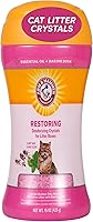 Arm & Hammer Cat Litter Deodorizing Crystals - Clary Sage & Mint Scent, Baking Soda Odor Absorber, Restores Freshness 15oz