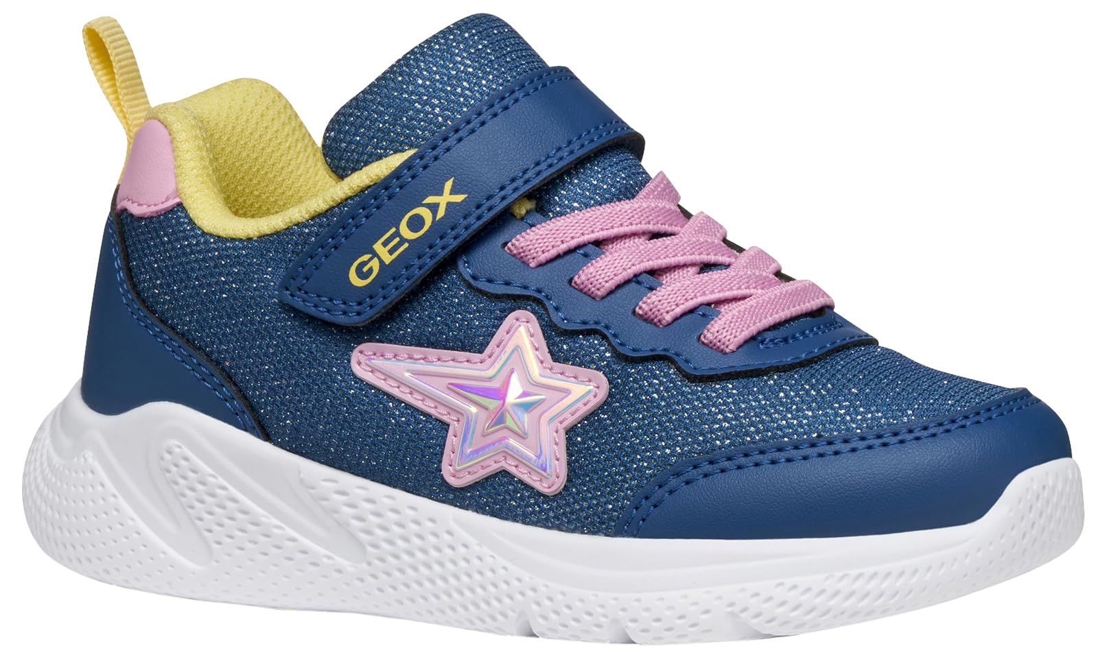 Geox Junior J Sprintye Girl Sneakers Avio/Pink, 35 EU