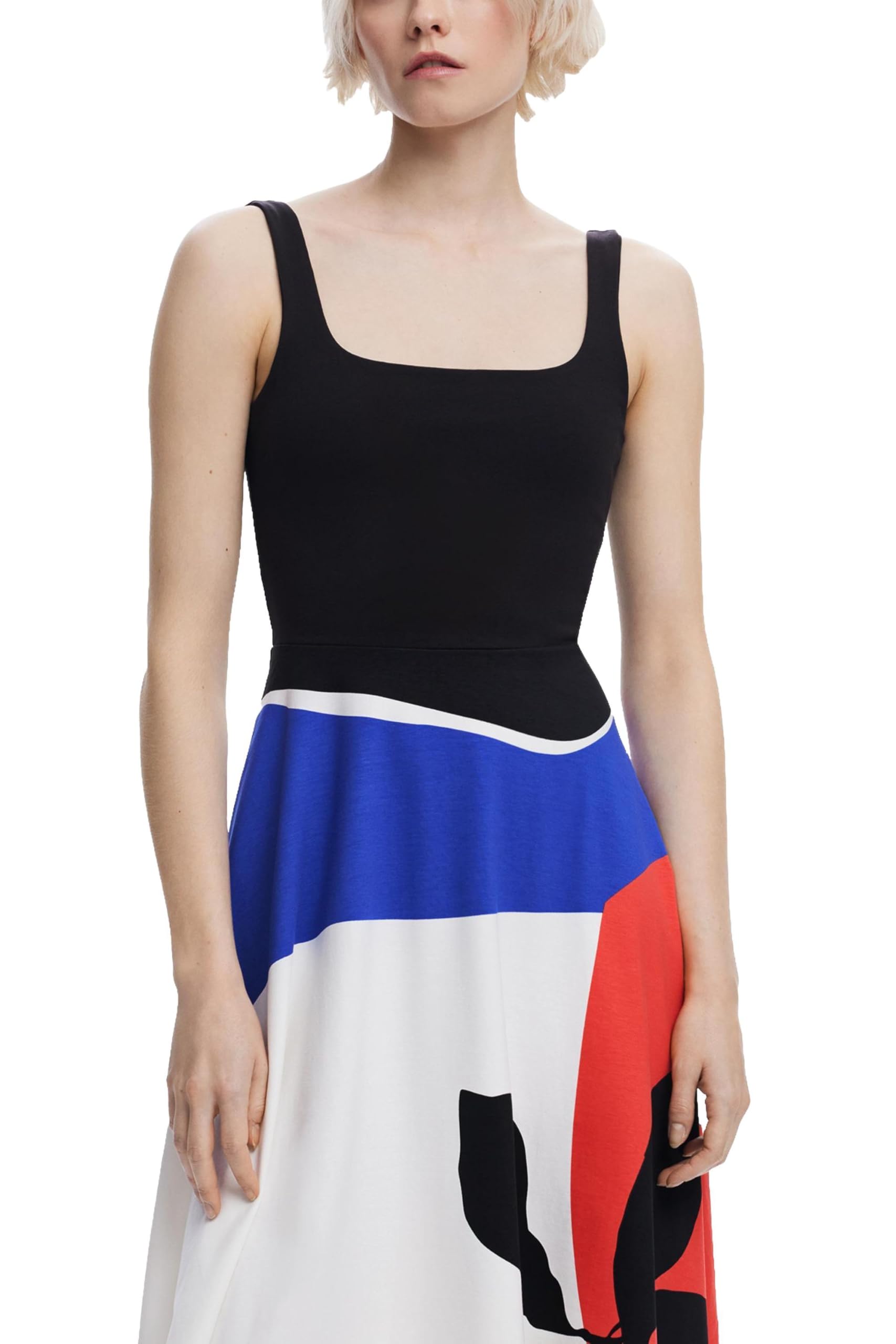 Desigual Ondas Dress Designed by Mr. Christian Lacroix 25SWVK41 Black