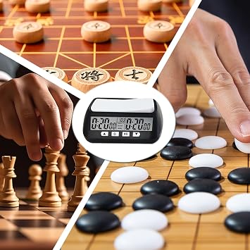 3-in-1 Digital Chess Clock - Professional Game Timer with Alarm, Delay & Positive Time Modes for Chess, Go, Board Games | Portable Electronic Timer