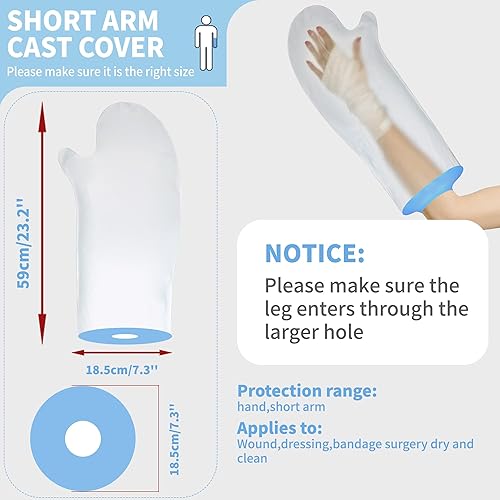 Miniatura 2 de KT3210 - Fundas de ducha impermeables para brazo completo para jóvenes y adolescentes, protector de ducha de brazo para adolescentes, protección