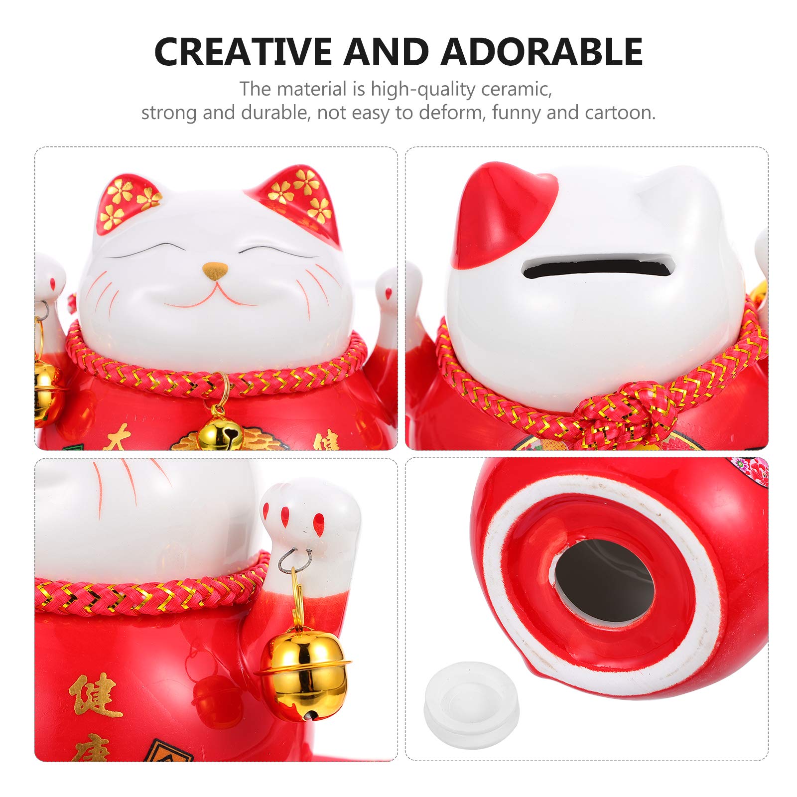 貯金箱 招き猫 金運アップ 置物 かわいい セラミック Amazon.co.jp: DECHOUS 貯金箱 招き猫 金運アップ 置物 かわいい