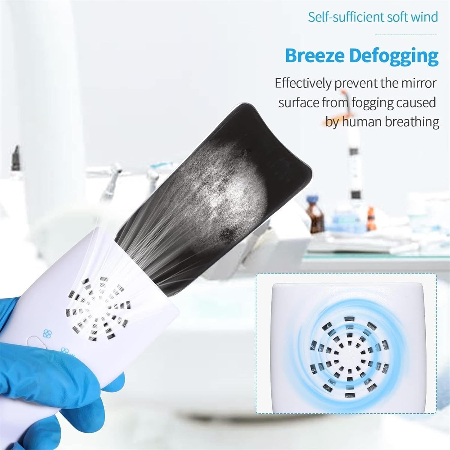 Dental Photography Mirrors - Anti-Fog Intraoral Mirrors with LED Handle, Double-Sided Reflector for Orthodontic and Dental Care